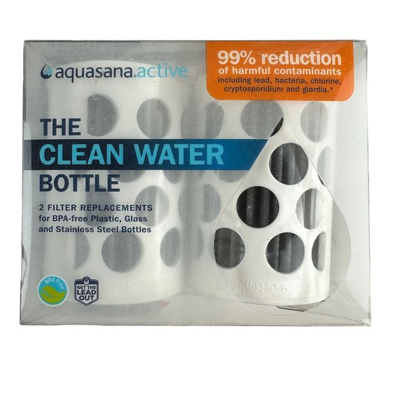 Aquasana Active Clean Water Bottle 2 Filter Replacements - Picture 1 of 1
